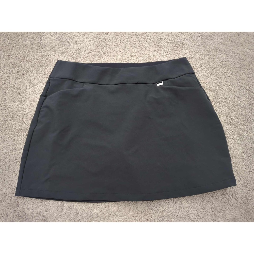 Greg Norman Skort Womens L Black Pull On Poly Stretch Mini PlayDry‎ Golf Tennis